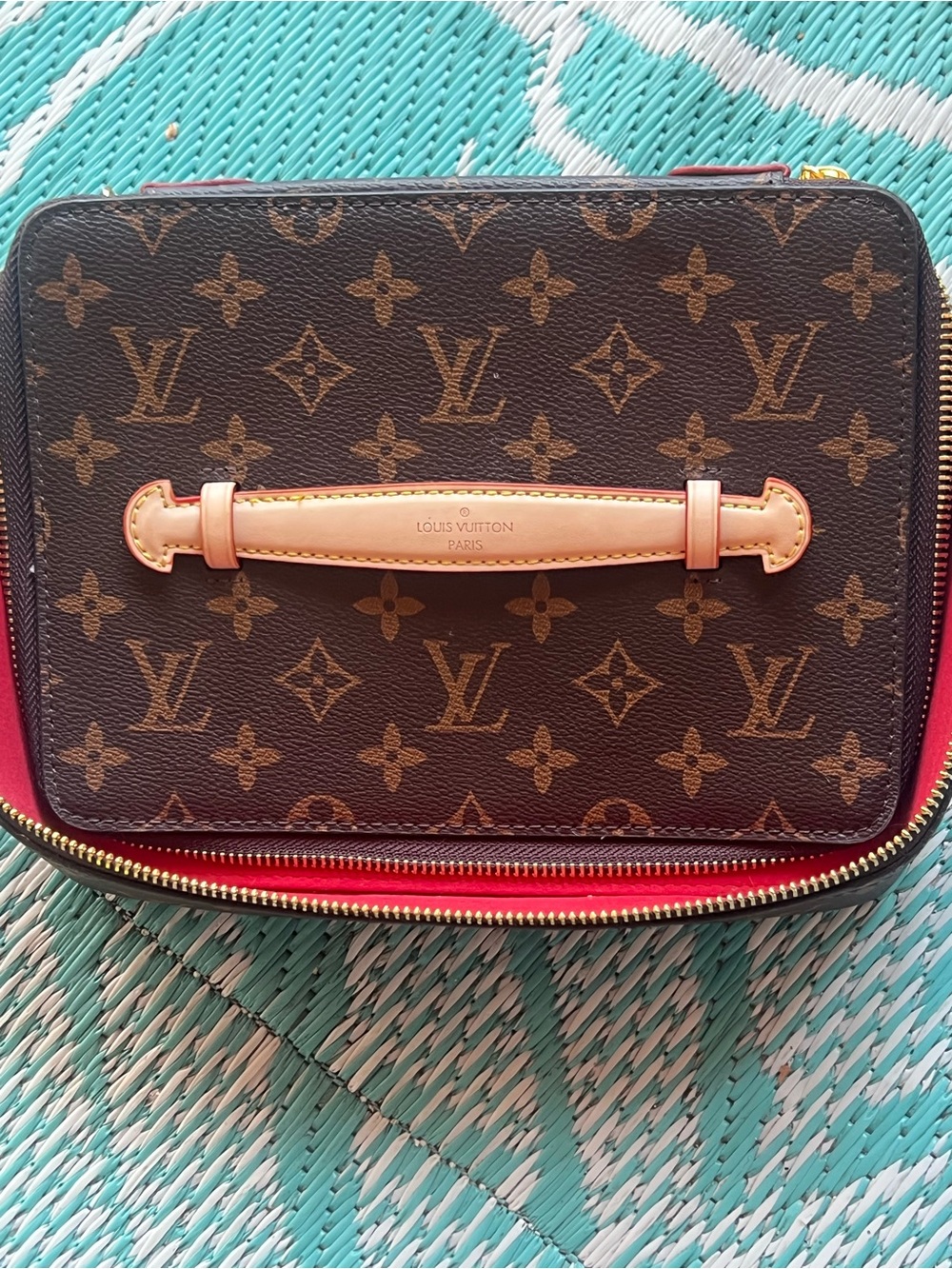Louis Vuitton Small Accessory in Deep Red Interior